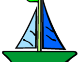 Desenho Barco veleiro pintado por julia
