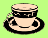 Desenho Taça de café pintado por YNELEREGALO