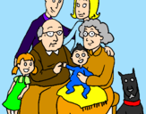 Desenho Família pintado por gabriela