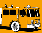 Desenho Camião de bombeiros pintado por izau