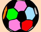 Desenho Bola de futebol pintado por leandro