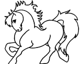 Desenho Cavalo robusto pintado por josé miuel