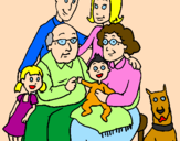 Desenho Família pintado por leanderson r