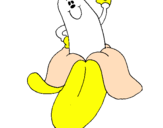 Desenho Banana pintado por Aliny