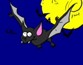 Desenho Morcego louco pintado por Patricia