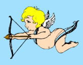 Desenho Cupido a voar pintado por anjo do ceu