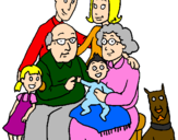 Desenho Família pintado por eliana c s l 
