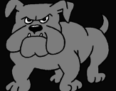 Desenho Cão Bulldog pintado por THAYS 