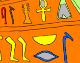 Desenho Hieróglifo pintado por gui