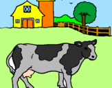 Desenho Vaca a pastar pintado por antonio