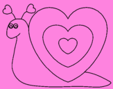 Desenho Caracol coração  pintado por diego