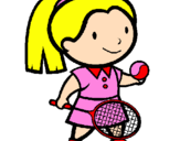 Desenho Rapariga tenista pintado por Rayane