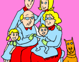 Desenho Família pintado por matheus