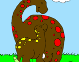 Desenho Dinossauros pintado por julia arielly bueno