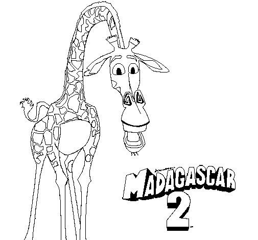 Desenho Madagascar 2 Melman pintado por 3