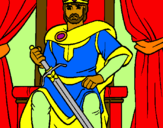 Desenho Cavaleiro rei pintado por Lord Arregaçado