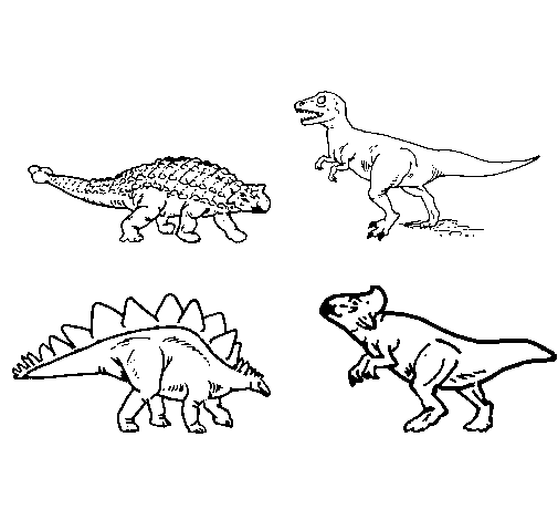 Desenho Dinossauros de terra pintado por samu