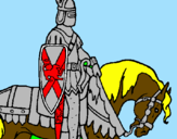 Desenho Cavaleiro a cavalo pintado por ARTHUR LIMA DA COSTA