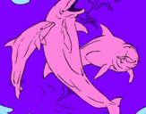 Desenho Golfinhos a brincar pintado por ygor cezar
