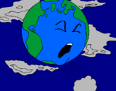 Desenho Terra doente pintado por laly