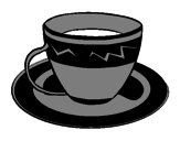 Desenho Taça de café pintado por flau