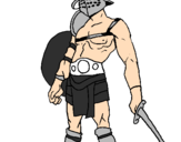 Desenho Gladiador pintado por igor