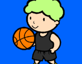 Desenho Jogador de basquete pintado por leticia