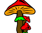 Desenho Cogumelos pintado por zoe
