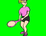 Desenho Rapariga tenista pintado por esther