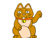 Desenho Gato da fortuna pintado por ana sofia simoes