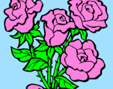 Desenho Ramo de rosas pintado por Sara
