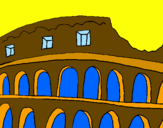 Desenho Coliseu pintado por elian