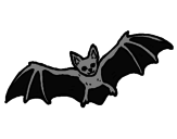 Desenho Morcego a voar pintado por ana ,pedro,ju