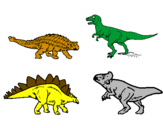 Desenho Dinossauros de terra pintado por gabriel 