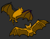 Desenho Um par de morcegos pintado por bibi a.souza