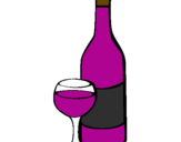 Desenho Vinho pintado por vinho