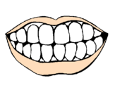 Desenho Boca e dentes pintado por Alana