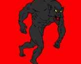 Desenho Homem lobo pintado por ygor cezar