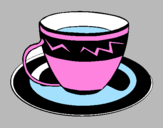 Desenho Taça de café pintado por camila
