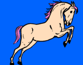 Desenho Cavalo a saltar pintado por Nathiely