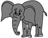 Desenho Elefante feliz pintado por JOAO PEDRO