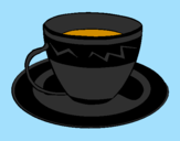 Desenho Taça de café pintado por mariana.p
