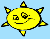 Desenho Sol sorridente pintado por diogo