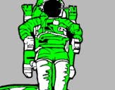 Desenho Astronauta pintado por matheus