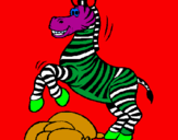 Desenho Zebra a saltar pedras pintado por Danilo