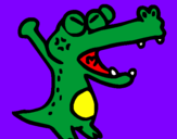 Desenho Crocodilo a gritar pintado por sofia s