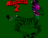 Desenho Madagascar 2 Marty pintado por enzo gabriel 