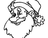 Desenho Cara do Pai Natal pintado por Patrícia