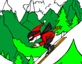 Desenho Esquiador pintado por nunex