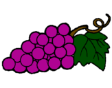 Desenho Uvas pintado por uvas